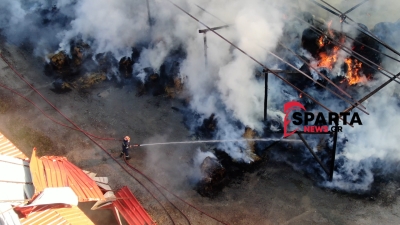 Φωτιά σε στάβλο στο χωριό Σουστιάνοι (VIDEO)